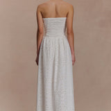 Meshki - Maureen Broderie Strapless Maxi Dress - White
