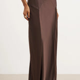 BOA - COWL NECK SATIN PANEL GOWN (S & L)