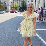 GANNI – Embellished dress yellow (38)