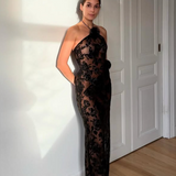 Magda Butrym - silk lace floral halter midi dress