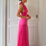 Reformation - Veria silk dress pink