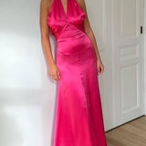 Reformation - Veria silk dress pink