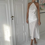 Rikke Hubert - Pearl silk dress – Marry Me Millo
